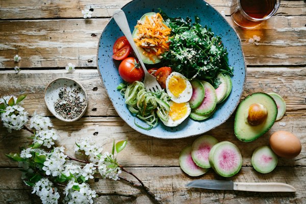 Fresh produce and breakfast foods, illustrative photo
