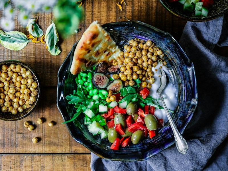 Illustrative photo of a breakfast scramble bowl